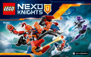 Manual Lego set 70361 Nexo Knights O dragão lança-bot da Macy