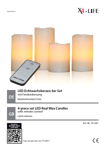 Manual X4-Life 701391 LED Candle