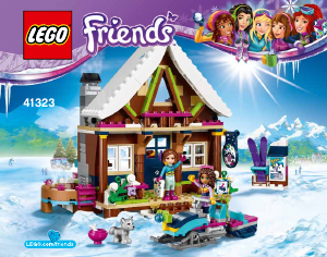 Käyttöohje Lego set 41323 Friends Laskettelukeskuksen lomamökki