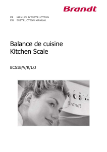 Mode d’emploi Brandt BC51V Balance de cuisine