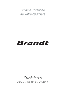 Mode d’emploi Brandt KG690X Cuisinière