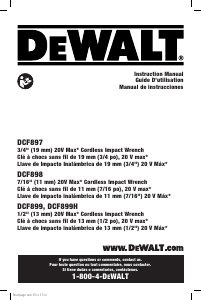 Manual DeWalt DCF899HB Impact Wrench