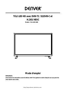 Mode d’emploi Denver LED-3268 Téléviseur LED