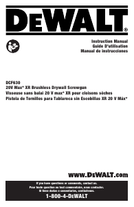 Manual de uso DeWalt DCF630B Atornillador