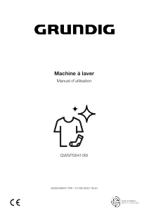Mode d’emploi Grundig GW5P58410W Lave-linge