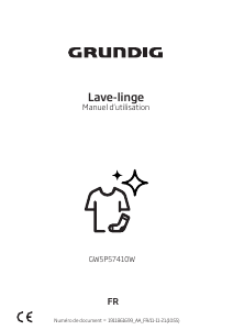 Mode d’emploi Grundig GW5P57410W Lave-linge