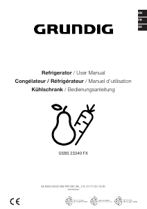 Bedienungsanleitung Grundig GSBS 23340 FXPN Kühl-gefrierkombination