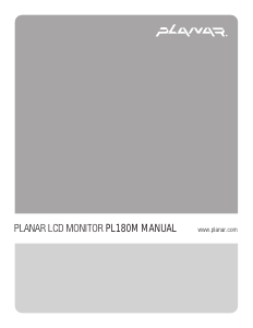 Bedienungsanleitung Planar PL180M LCD monitor