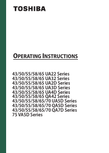 Handleiding Toshiba 65UA2D63DG LED televisie