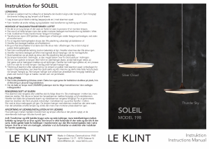Brugsanvisning Le Klint Soleil Lampe