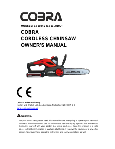 Handleiding Cobra CS1024V Kettingzaag