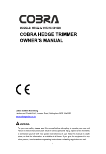 Handleiding Cobra HT5024V Heggenschaar