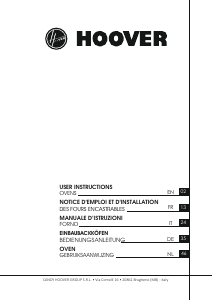 Manual Hoover HOC3T3378B WIFI Oven