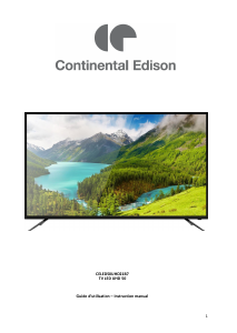 Mode d’emploi Continental Edison CELED50UHD21B7 Téléviseur LED