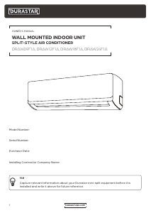 Manual Durastar DRAW18F1A Air Conditioner