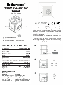 Instrukcja Heckermann XRX010 Laser liniowy