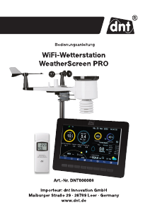 Handleiding DNT DNT000008 WeatherScreen PRO Weerstation