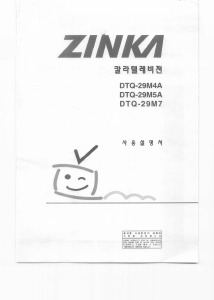사용 설명서 진카 DTQ-29M5A 텔레비전