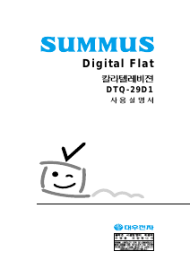 사용 설명서 써머스 DTQ-29D1 텔레비전