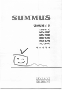사용 설명서 써머스 DTQ-29U8 텔레비전