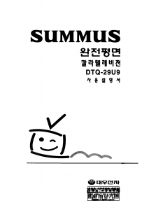 사용 설명서 써머스 DTQ-29U9 텔레비전