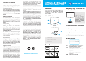 Manual de uso Coradir 20WHF Monitor de LED