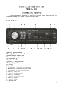 Instrukcja CGAuto RS2 Radio samochodowe