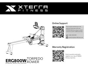Manual XTERRA ERG800W Rowing Machine
