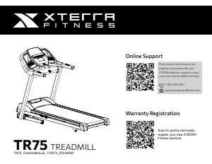 Handleiding XTERRA TR75 Loopband