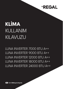 Kullanım kılavuzu Regal LUNA INVERTER 12000 BTU A++ Klima