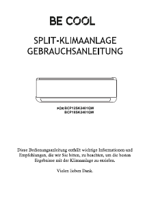 Handleiding Be Cool BCP18SK2401QW Airconditioner