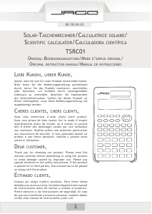 Mode d’emploi JAGO TSRC01 Calculatrice