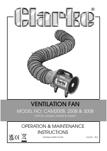 Handleiding Clarke CAM 300B Ventilator