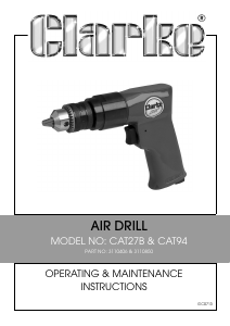 Manual Clarke CAT 27B Impact Drill
