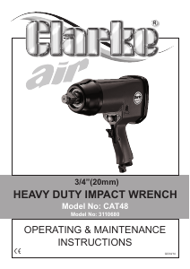 Manual Clarke CAT 48 Impact Wrench