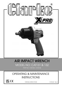 Manual Clarke CAT 131 Impact Wrench