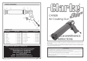 Handleiding Clarke CAT 82B Kitspuit