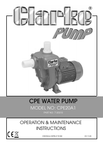 Manual Clarke CPE 20A1 Water Pump