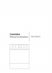 Mode d’emploi BEKO CSE 57101 GW Cuisinière