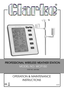 Handleiding Clarke WCP 150 Weerstation