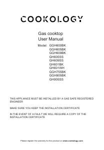 Handleiding Cookology GH609SS Kookplaat