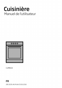 Mode d’emploi BEKO CUM 65 X Cuisinière