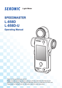 Handleiding Sekonic L-858D Lichtmeter