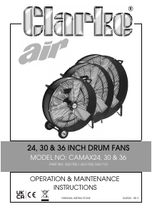 Manual Clarke CAMAX 36 Fan