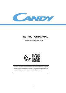 Handleiding Candy CCDNI-700DS-19 Koel-vries combinatie