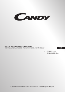 Manual Candy CVG938WPB LPG Hob