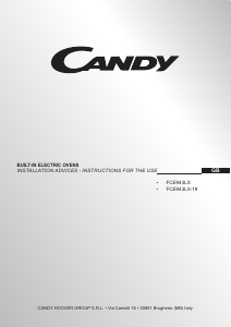 Manual Candy FCE943LX-19 Oven