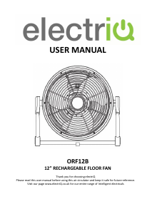 Manual ElectriQ ORF12B Fan