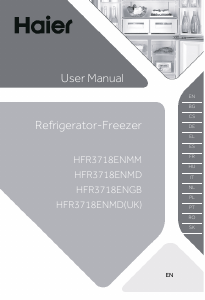 Manual de uso Haier HFR3718ENMD(UK) Frigorífico combinado