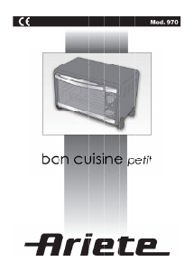 Manual Ariete 970 Bon Cuisine Petit Forno